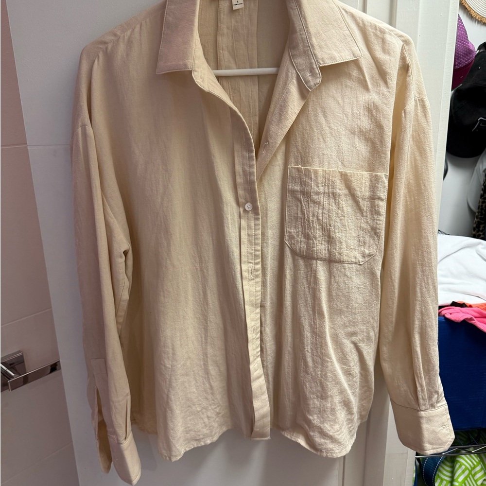 Cream Button-Up Shirt